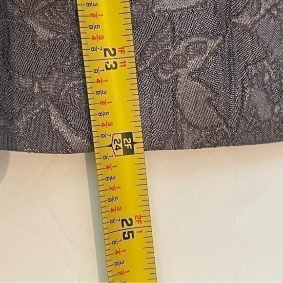 JM Collection Gray Metallic Floral Print Evening Jacket NWT Size 10 - Picture 11 of 12